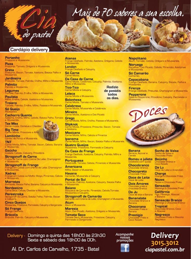 ciadopastel01 Restaurantes Curitiba Delivery