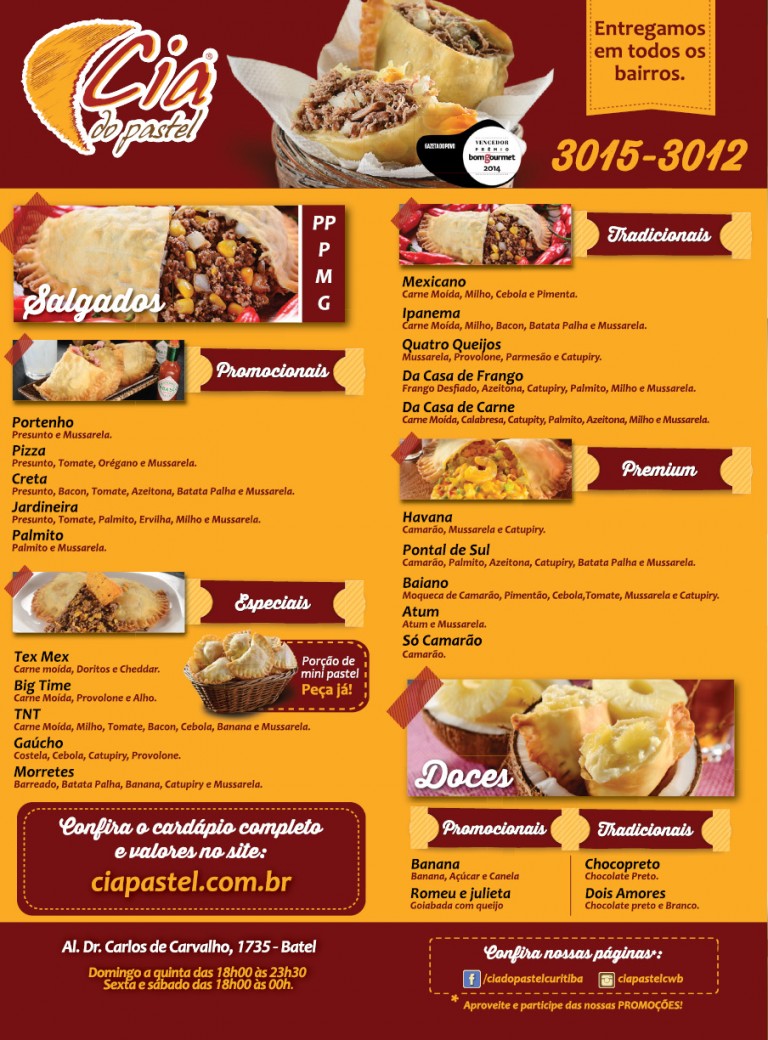 ciadopastel Restaurantes Curitiba Delivery