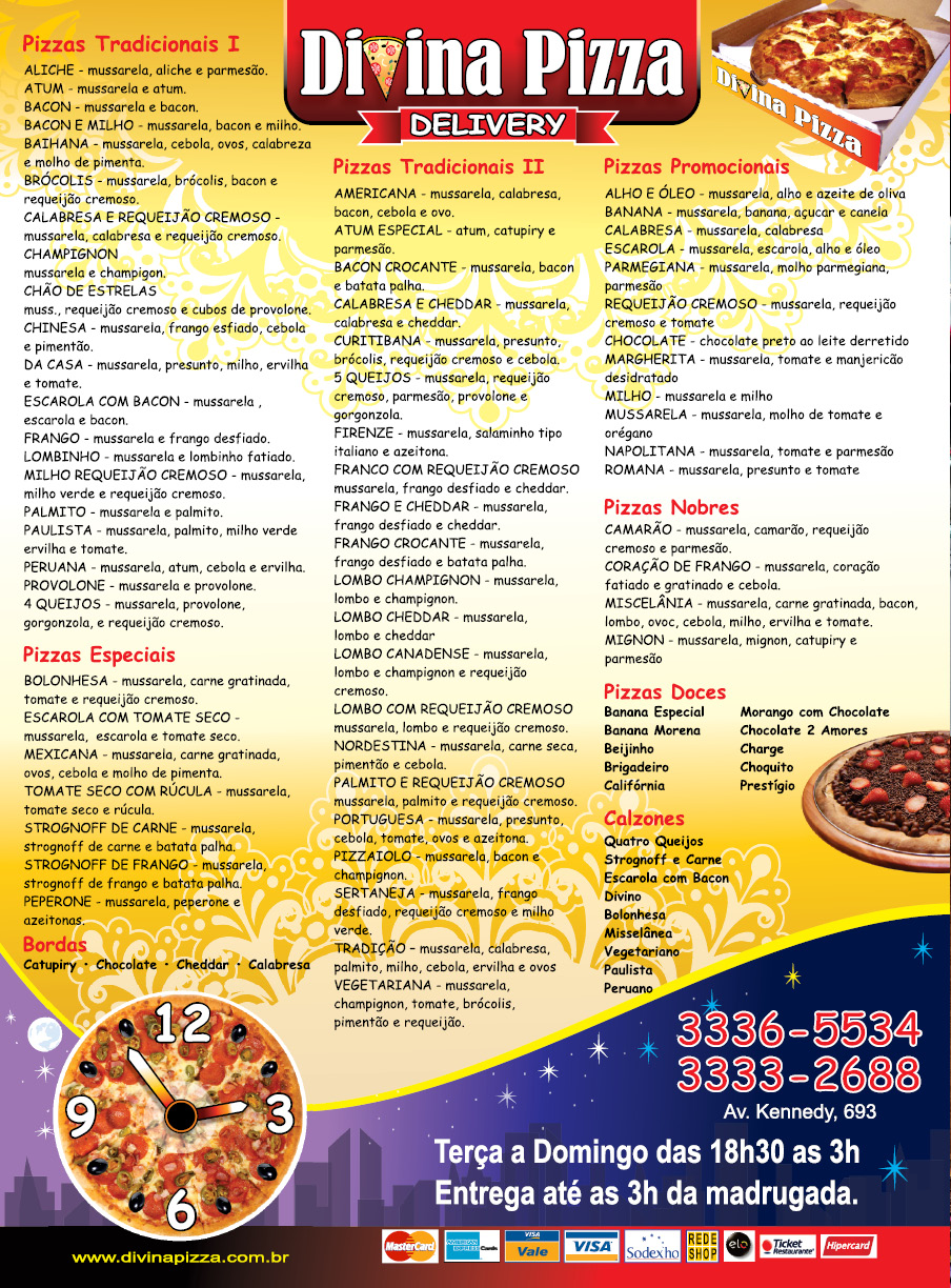 24 Horas Entrega Pizzaria - La Pizza - Curitiba Delivery